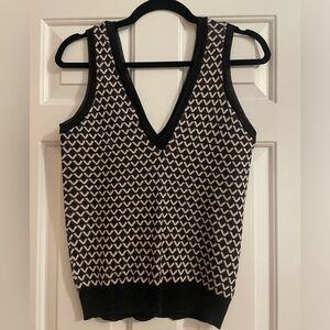 NWOT Zara V Neck Sweater Vest, Size Medium